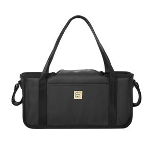 Petunia Pickle Bottom Wander Stroller Caddy in Black Matte Leatherette